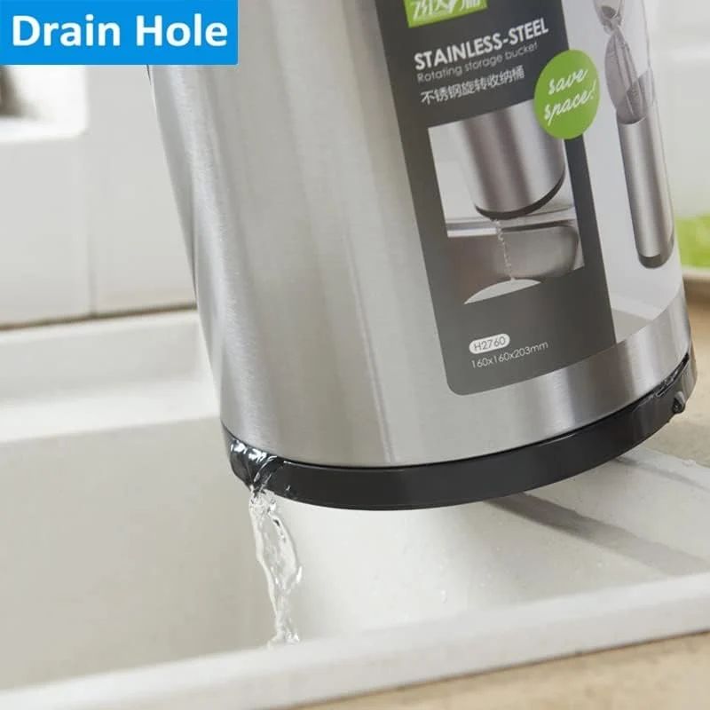 Stainless Steel Kitchen Utensil Holder with Drain Hole