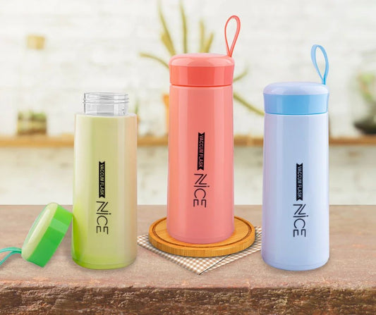 NICE Pastel Vacuum Flask – 360° Leakproof, 300ml Thermo Bottle